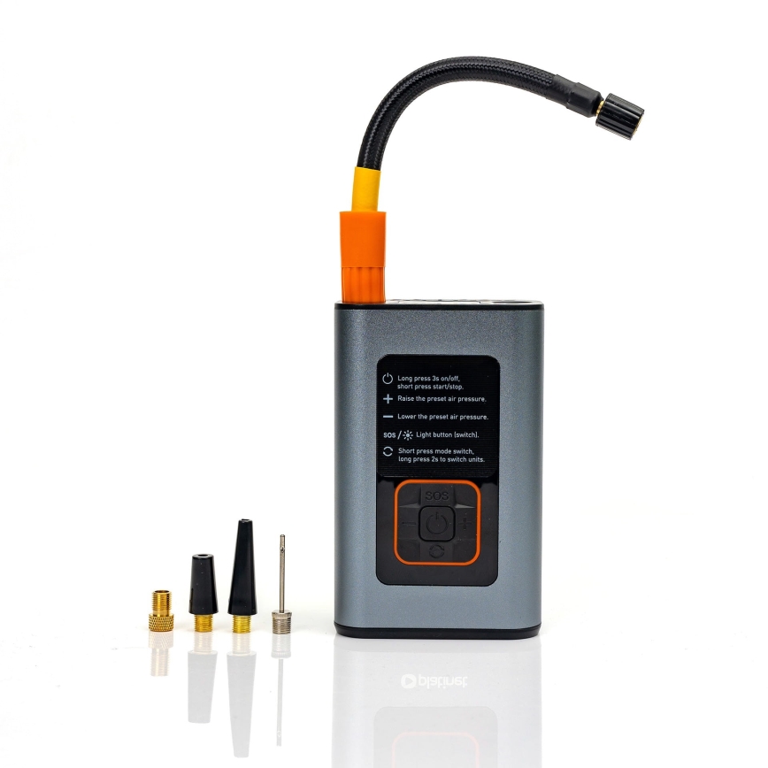 LED Cyfrowy kompresor kieszonkowy 3w1 4000 mAh 5W czarny