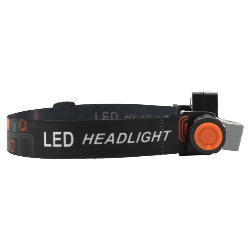 LED Czołówka akumulatorowa LED/1200mAh czarna/czerwona