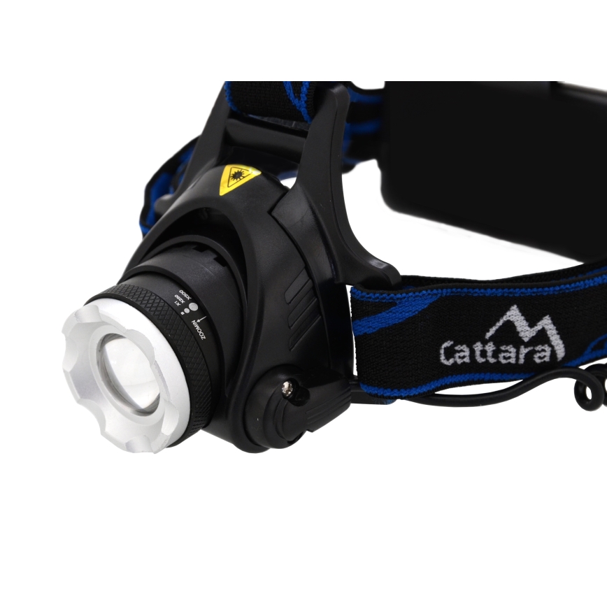 LED Czołówka akumulatorowa LED/6W/7,4V 2x2800 mAh IP44 czarny/niebieski