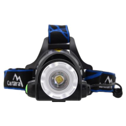 LED Czołówka akumulatorowa LED/6W/7,4V 2x2800 mAh IP44 czarny/niebieski