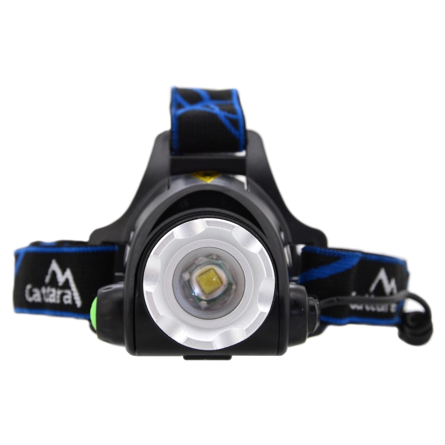 LED Czołówka akumulatorowa LED/6W/7,4V 5600 mAh IP44 czarna/niebieska