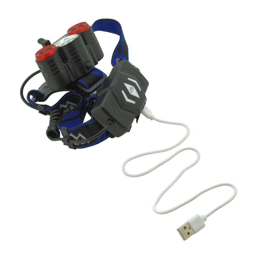 LED Czołówka akumulatorowa LED/USB 670lm