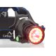 LED Czołówka akumulatorowa z czerwonym światłemLED/10W/7,4V IP44 czarna/niebieska
