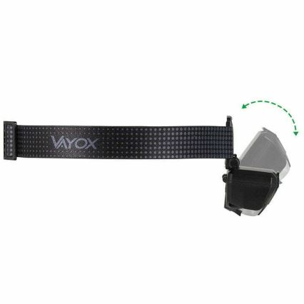 LED Ściemnialna akumulatorowa czołówka z czujnikiem i czerwone światło 2xLED/5W/5V/3xAAA IP65 500 błyszcz. 1200 mAh