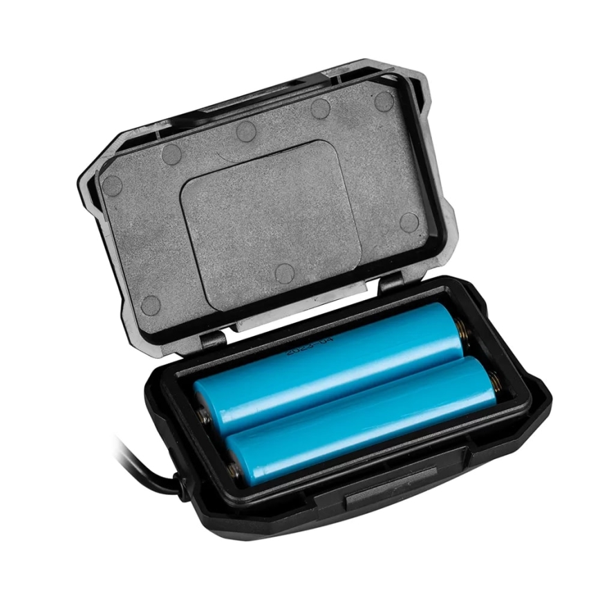 LED Ściemnialna akumulatorowa czołówka z czujnikiem z funkcją power banku i czerwone światło LED/10W/5V IP44 1200 błyszcz. 4000 mAh