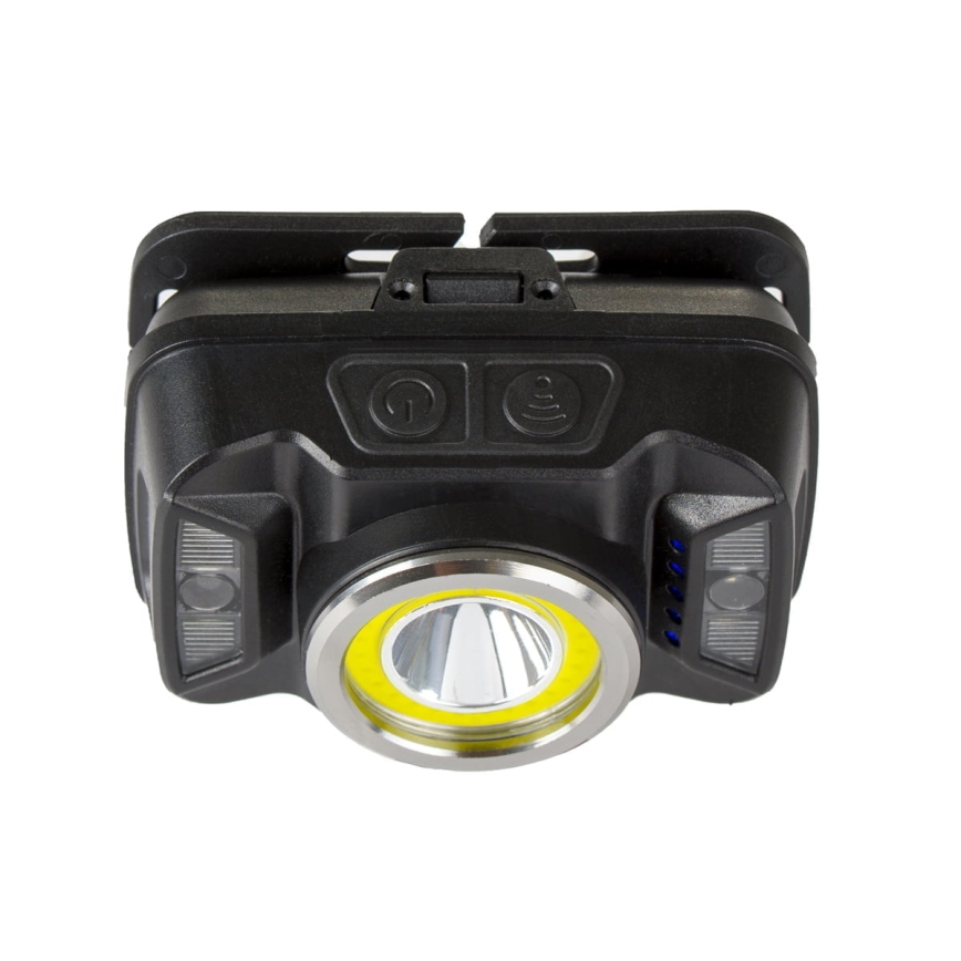 LED Ściemnialna akumulatorowa czołówka z czujnikiem i czerwone światło LED/15W/5V IP66 430 błyszcz. 1800 mAh