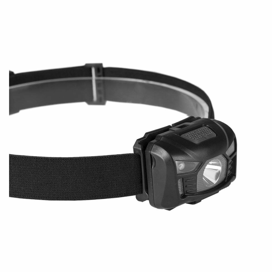 LED Ściemnialna akumulatorowa czołówka z czujnikiem i czerwone światło LED/3W/5V IP66 100 błyszcz. 1200 mAh