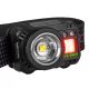 LED Ściemnialna czołówka akumulatorowa z czujnikiem i czerwonym światłem LED/6W/5V/3xAAA IP44 500 lm 11,5 h 1200 mAh