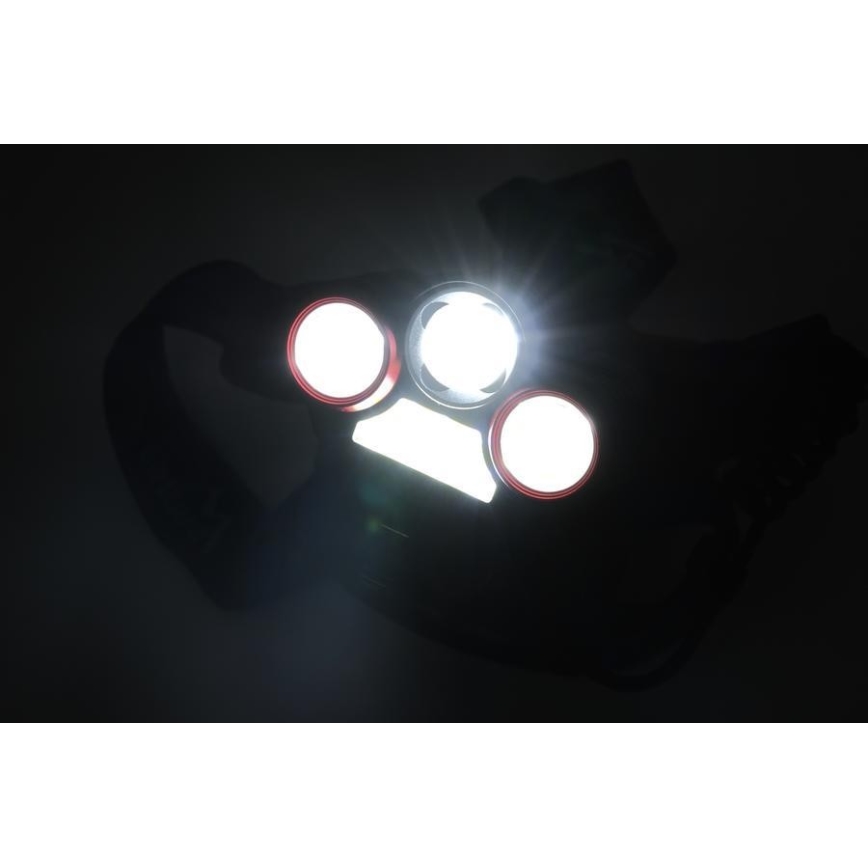 Latarka czołowa LED z ładowaniem USB 670 lm 3000 mAh