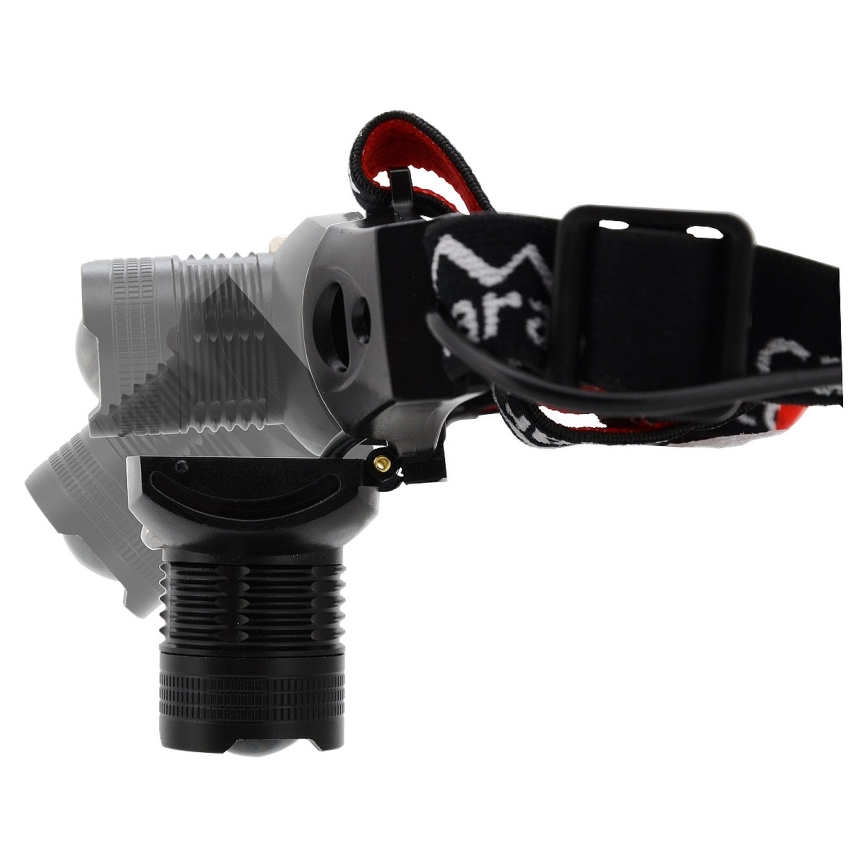 LED Czołówka LED/3W/3xAAA IP44 czarna/czerwona
