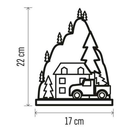 LED Dekoracja bożonarodzeniowa 10xLED/2xAA beżowa