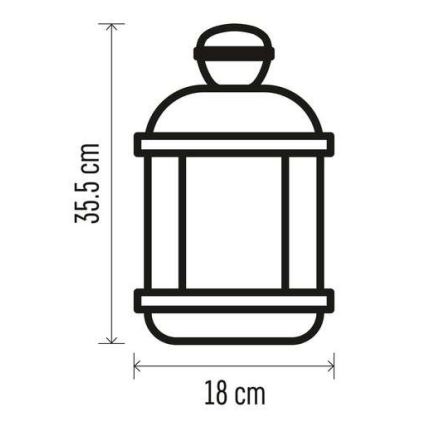 LED Dekoracja bożonarodzeniowa 1xLED/3xAAA czarna