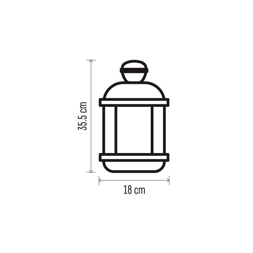 LED Dekoracja bożonarodzeniowa 1xLED/3xAAA czarna