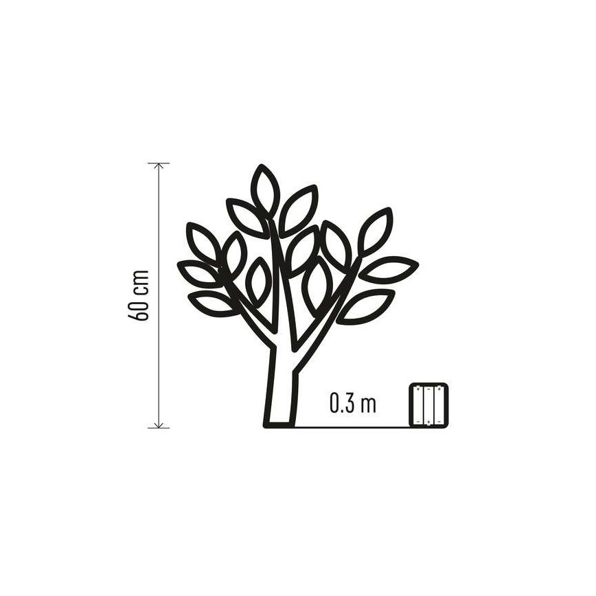 LED Dekoracja bożonarodzeniowa 24xLED/3xAA