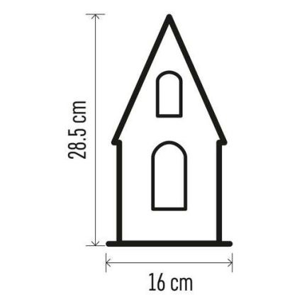 LED Dekoracja bożonarodzeniowa 3xLED/2xAA beżowa