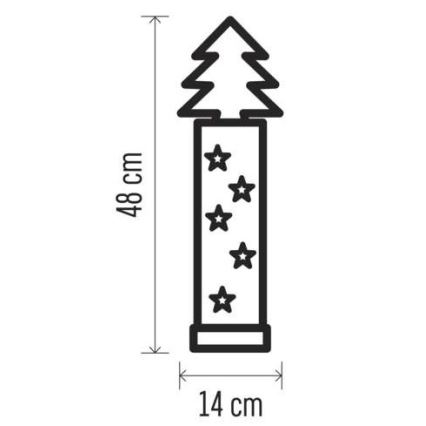 LED Dekoracja bożonarodzeniowa 5xLED/2xAA drzewo