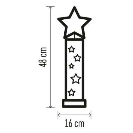 LED Dekoracja bożonarodzeniowa 5xLED/2xAA gwiazda