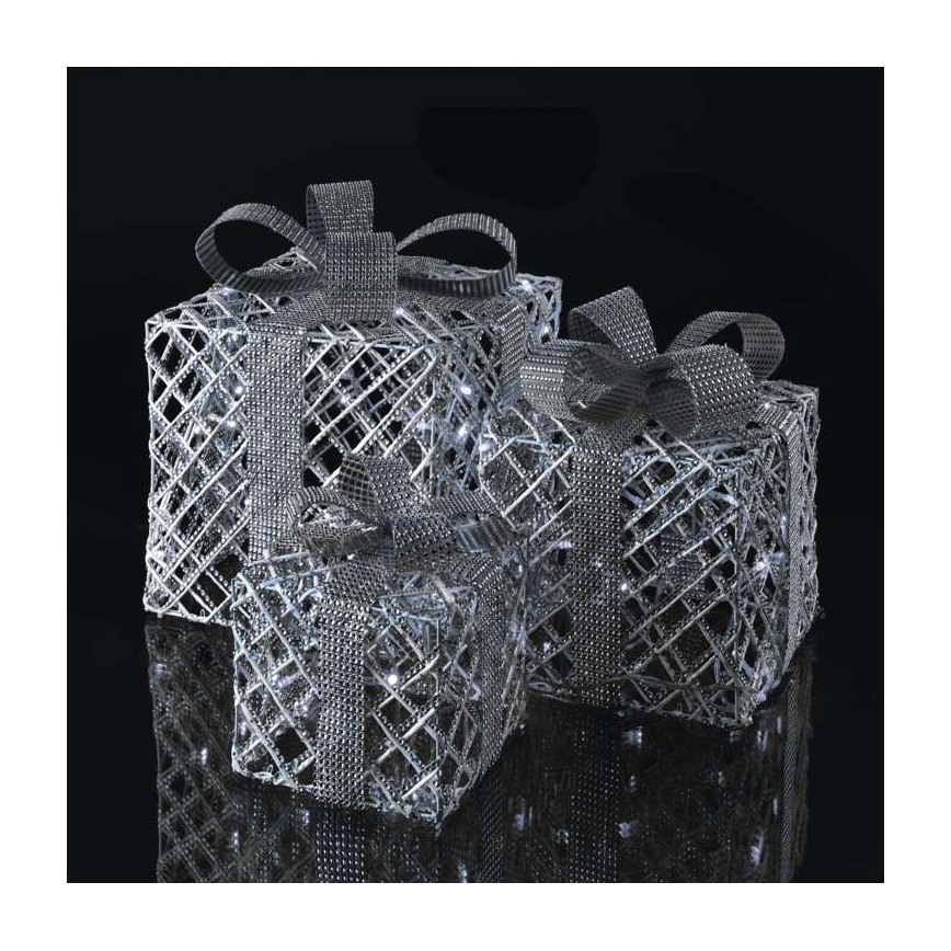 LED Dekoracja bożonarodzeniowa 72xLED/1,35W/230V srebrna