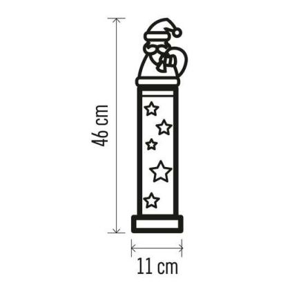 LED Dekoracja bożonarodzeniowa 7xLED/2xAA Mikołaj