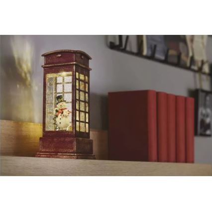 LED Dekoracja bożonarodzeniowa LED/3xAA Budka telefoniczna