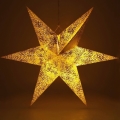 LED Dekoracja bożonarodzeniowa LED/3xAA gwiazda złota