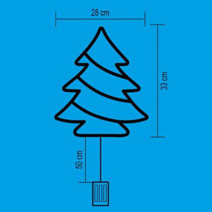 LED Dekoracja okienna 35xLED/3xAA ciepła biel