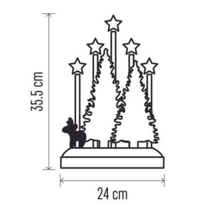 LED Dekoracja świąteczba LED/2xAA ciepła biel