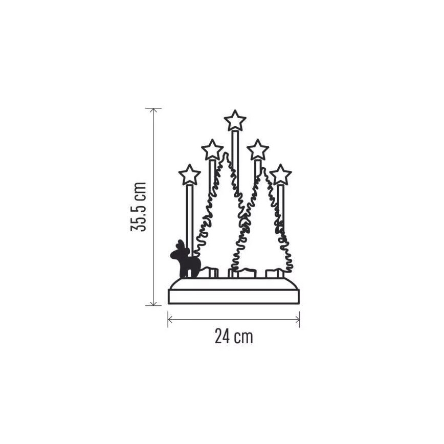 LED Dekoracja świąteczba LED/2xAA ciepła biel