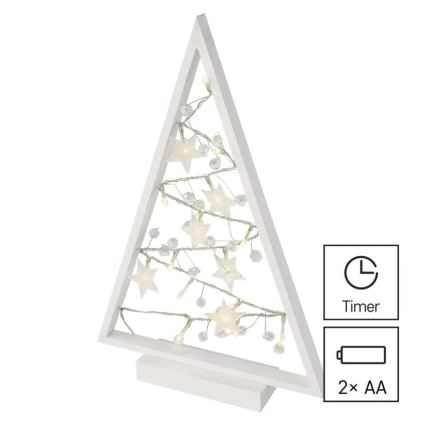 LED Dekoracja świąteczna 15xLED/2xAA choinka