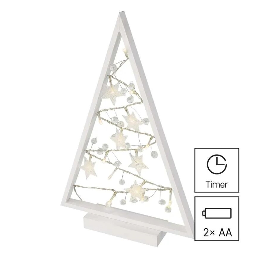 LED Dekoracja świąteczna 15xLED/2xAA choinka