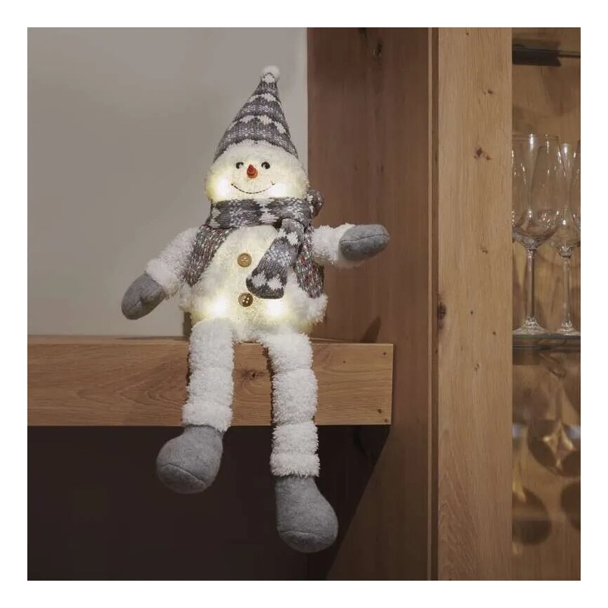LED Dekoracja świąteczna 6xLED/3xAA bałwanek