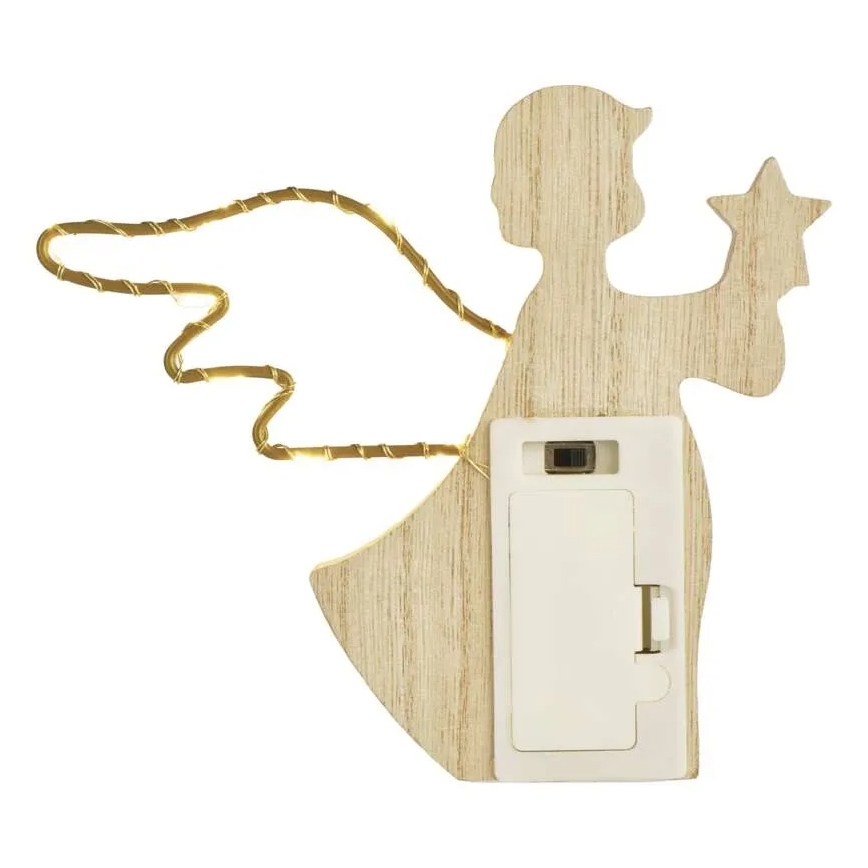 LED dekoracja świąteczna 8xLED/2xAAA anioł