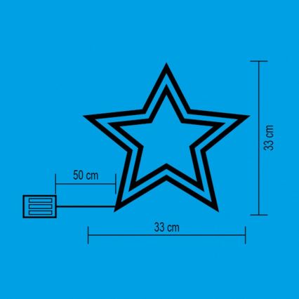 LED dekoracja świąteczna do okna 35xLED/3xAA ciepła biel