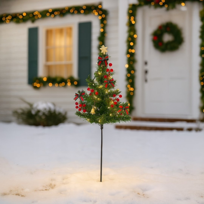 LED dekoracja świąteczna LED/1W/230V 75 cm IP44 zielona