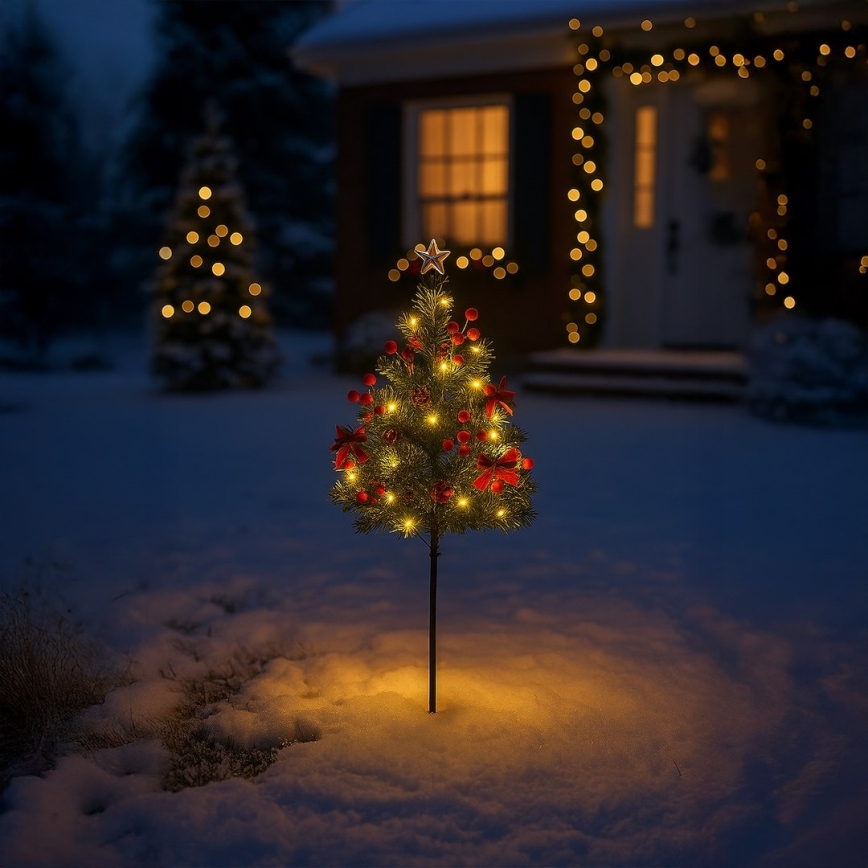 LED dekoracja świąteczna LED/1W/230V 75 cm IP44 zielona