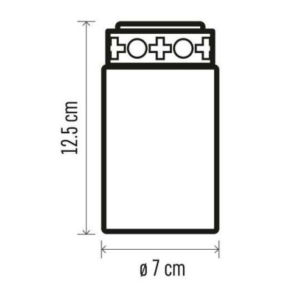 LED Dekoracja zewnętrzna 1xLED/2xC IP44 czerwona