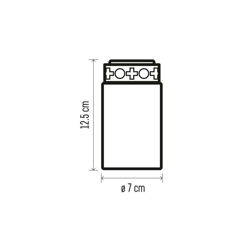 LED Dekoracja zewnętrzna 1xLED/2xC IP44 czerwona