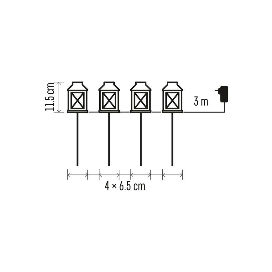LED Dekoracja zewnętrzna 4xLED/5W/230V IP44