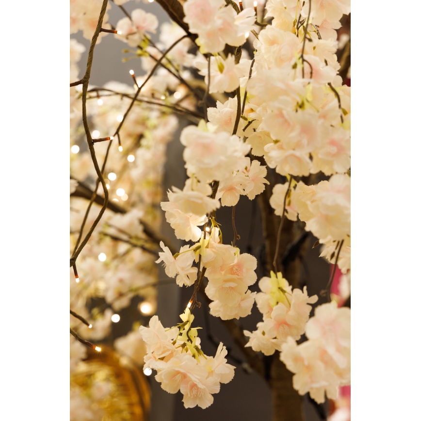 LED Świąteczne dekoracyjne drzewko sztuczne CHERRY TREE 288xLED/230V 2,5 m wiśnia