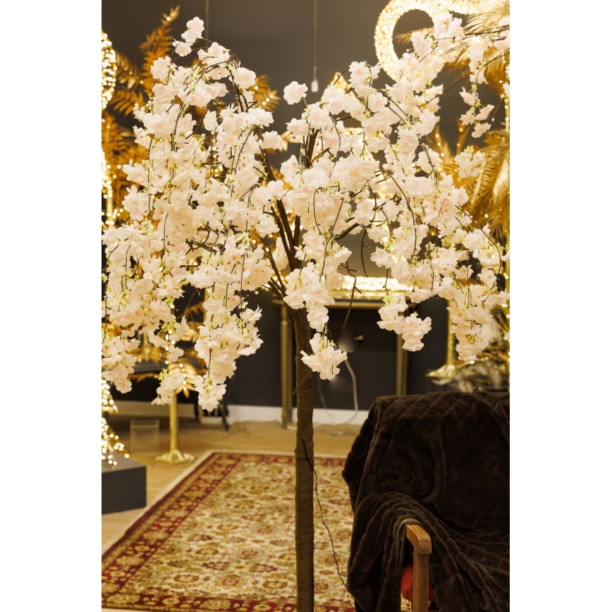 LED Świąteczne dekoracyjne drzewko sztuczne CHERRY TREE 84xLED/230V 1,7 m wiśnia