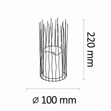 LED Dekoracyjna oprawa zewnętrzna NYBORG LED/2xAA 22 cm IP44 ciepła biel