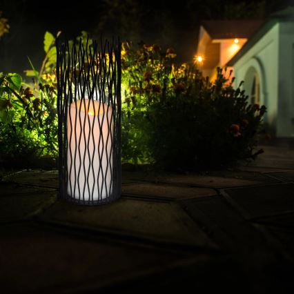 LED Dekoracyjna oprawa zewnętrzna NYBORG LED/2xAA 35 cm IP44 ciepła biel