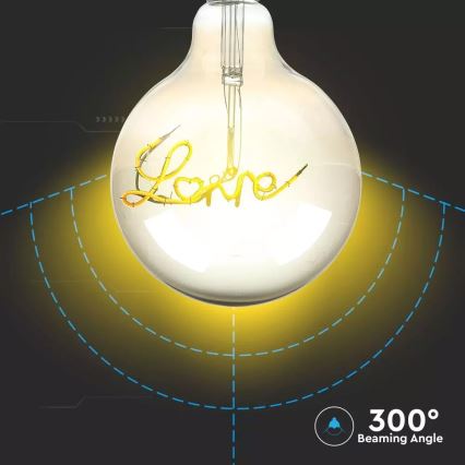 LED Dekoracyjna żarówka FILAMENT G125 E27/5W/230V 2200K