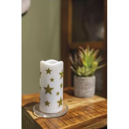 LED Dekoracyjny projektor LED/3xAAA gwiazdy ciepła biel