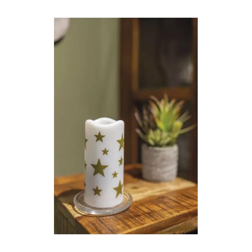 LED Dekoracyjny projektor LED/3xAAA gwiazdy ciepła biel