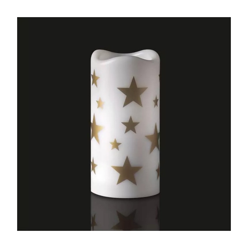 LED Dekoracyjny projektor LED/3xAAA gwiazdy ciepła biel