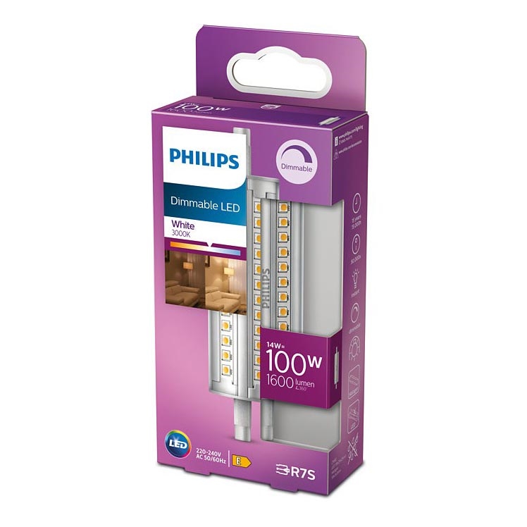 LED Dimmable żarówka Philips R7s/14W/230V 3000K