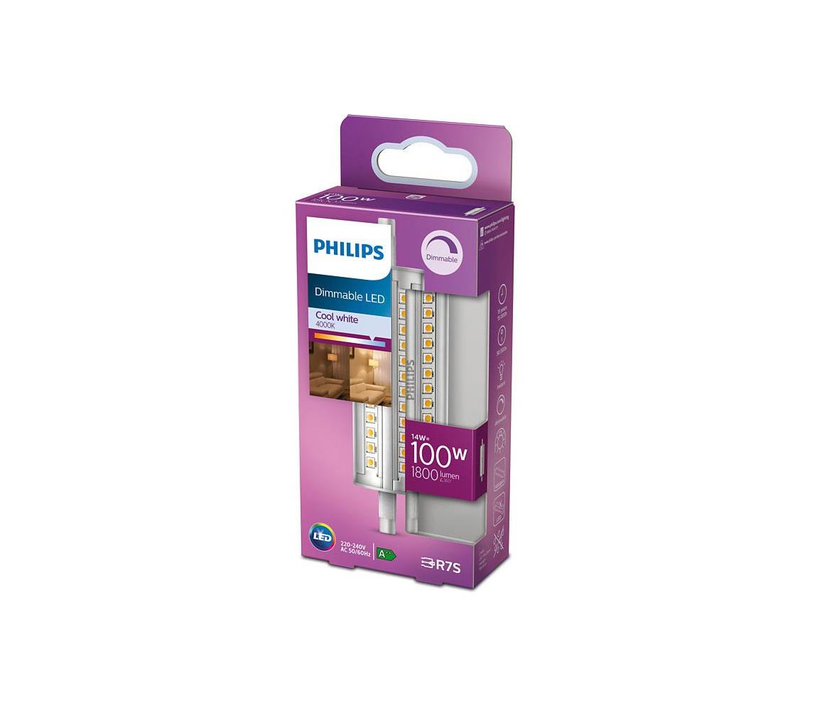 LED Dimmable żarówka Philips R7s/14W/230V 4000K
