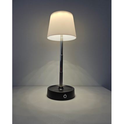 LED Dotykowa lampka stołowa ściemnialna LED/3W/5V USB 800 mAh biała