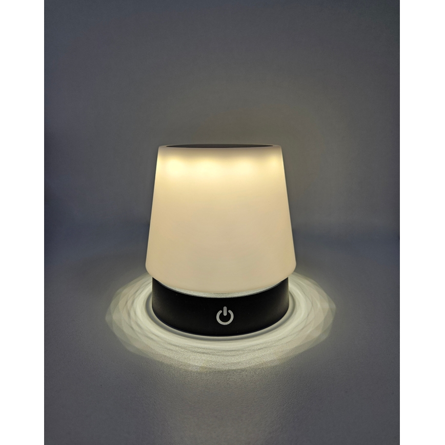 LED Dotykowa lampka stołowa ściemnialna LED/3W/5V USB 800 mAh biała